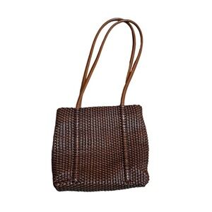 Nine West Dark Brown Woven Tote